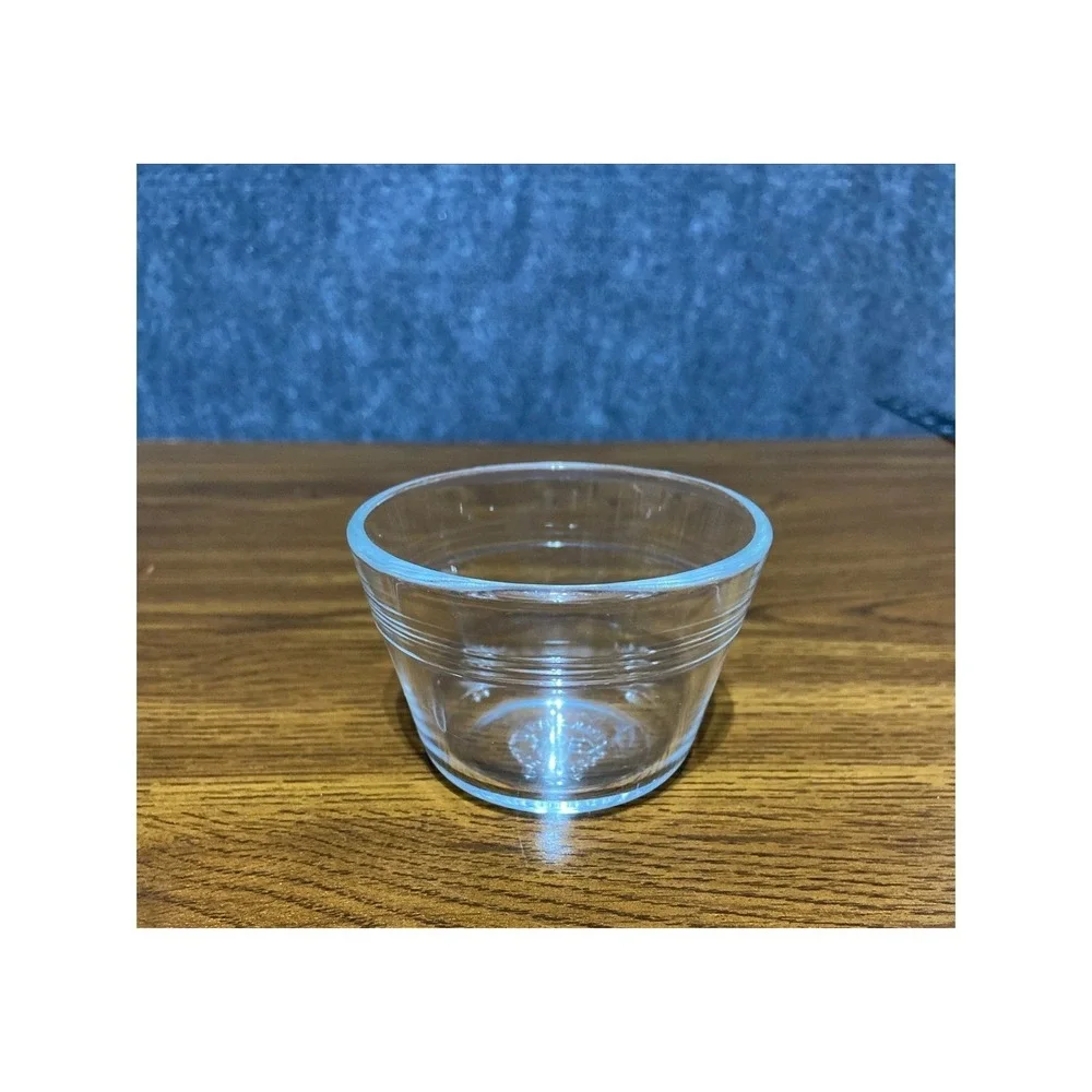 Vintage Pyrex 5 oz Clear Glass Custard Cups Ramekins Set of 8 Ribbed Made in USA
